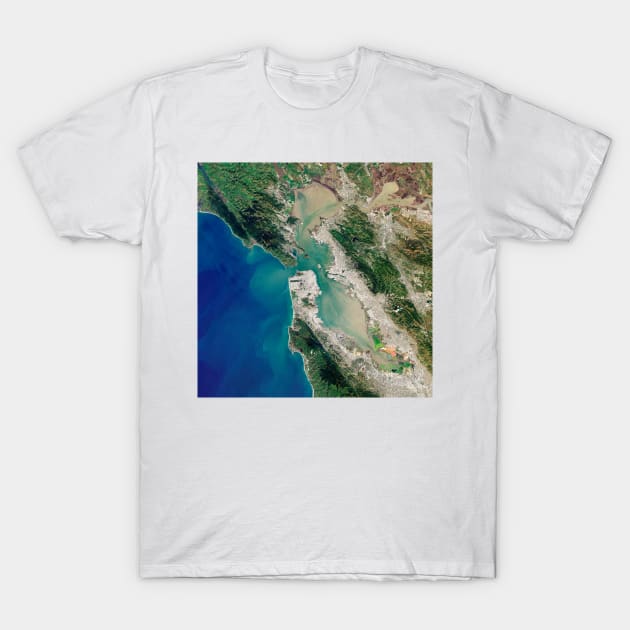 San Francisco Bay, USA, satellite image (C023/4276) T-Shirt by SciencePhoto